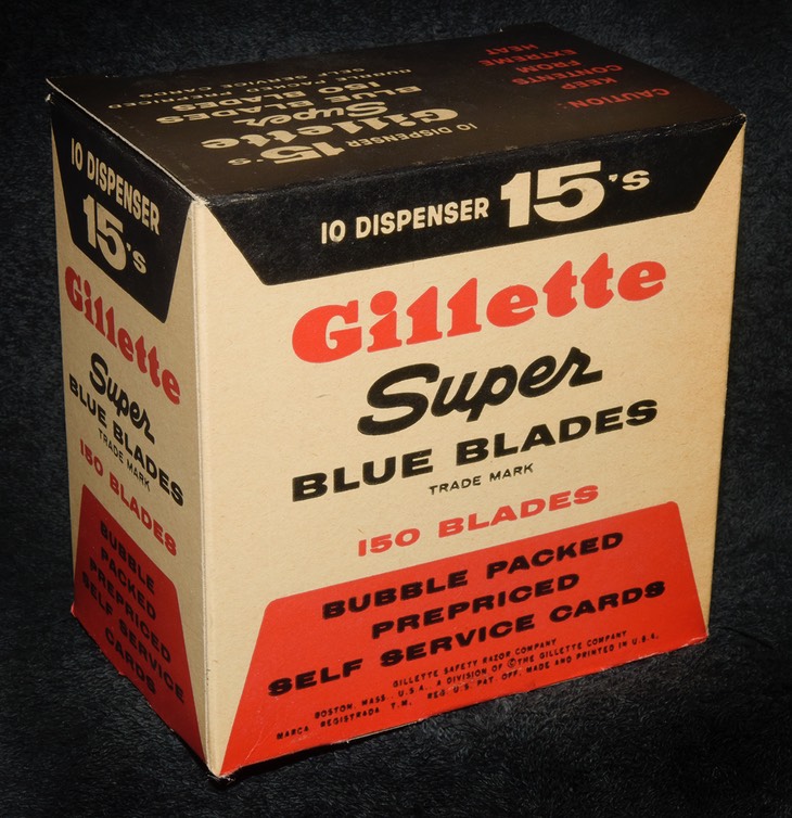 1961 Gillette 15 Blade Dispenser 1c.jpg