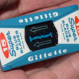 Gillette 1959 15 Super Blue Blade Dispenser Refill 1a