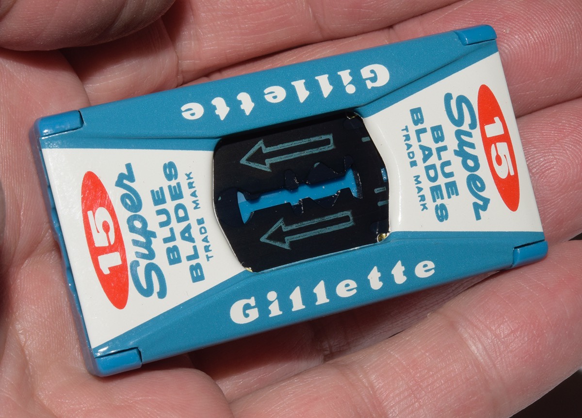 Gillette 1959 15 Super Blue Blade Dispenser Refill 1a